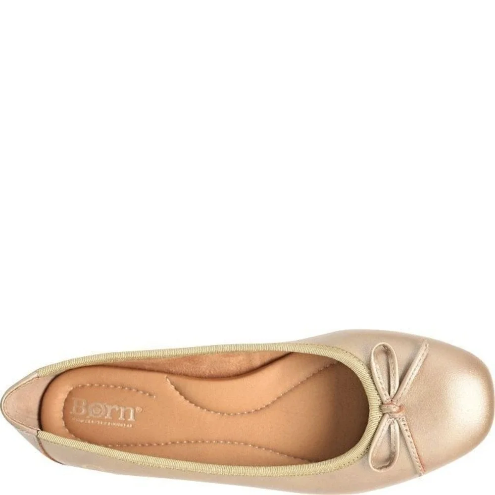Born® (Women's 11 B) BRIN™ Ballet Flats in Gold‎ Metallic - $120